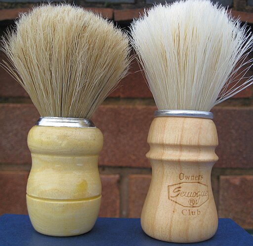 Turkish horse hair and Semogue Owners Club shaving brushes