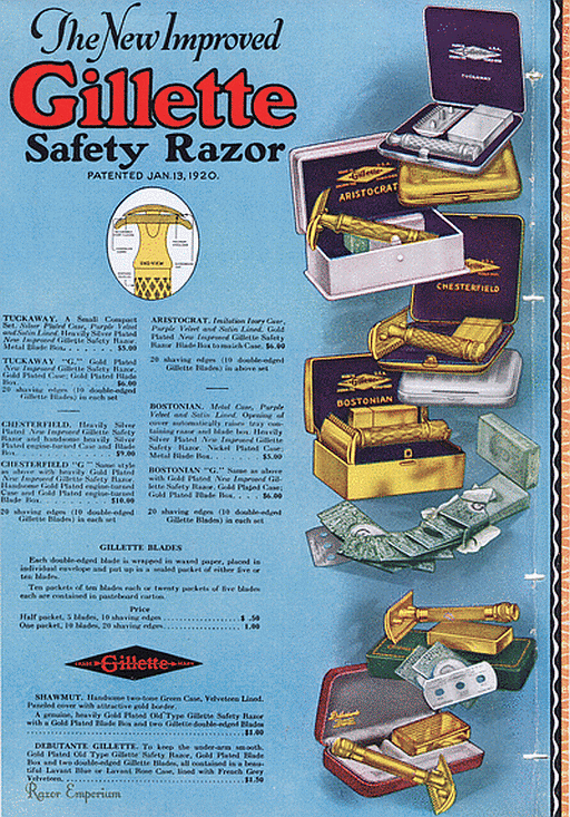 1920's Gillette double edged safety razor advertisement 1 Related posts