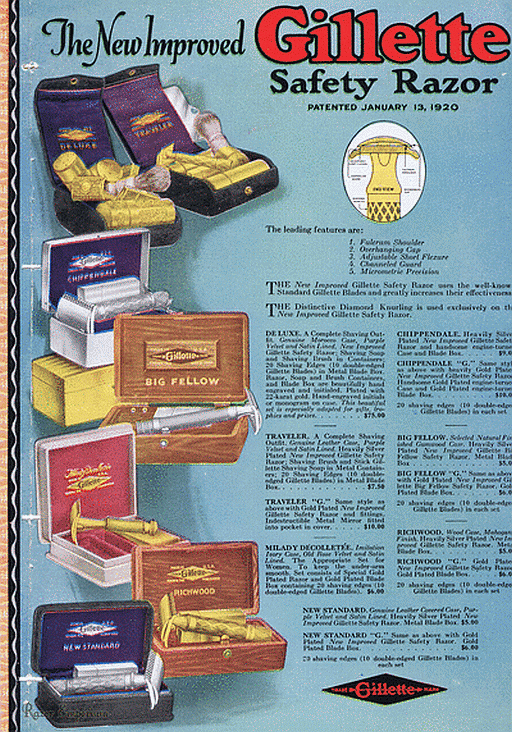 1920's Gillette double edged safety razor advertisement 2 Related posts