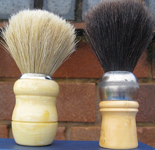 Turkish and Spanish horse hair shaving brushes