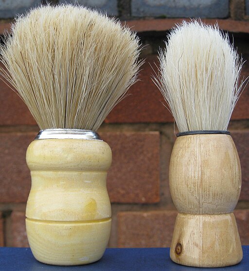 Turkish horse hair and Chinese bristle shaving brushes