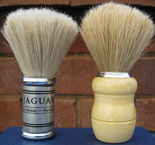 Turkish shaving brushes. Jaguar and horse hair.